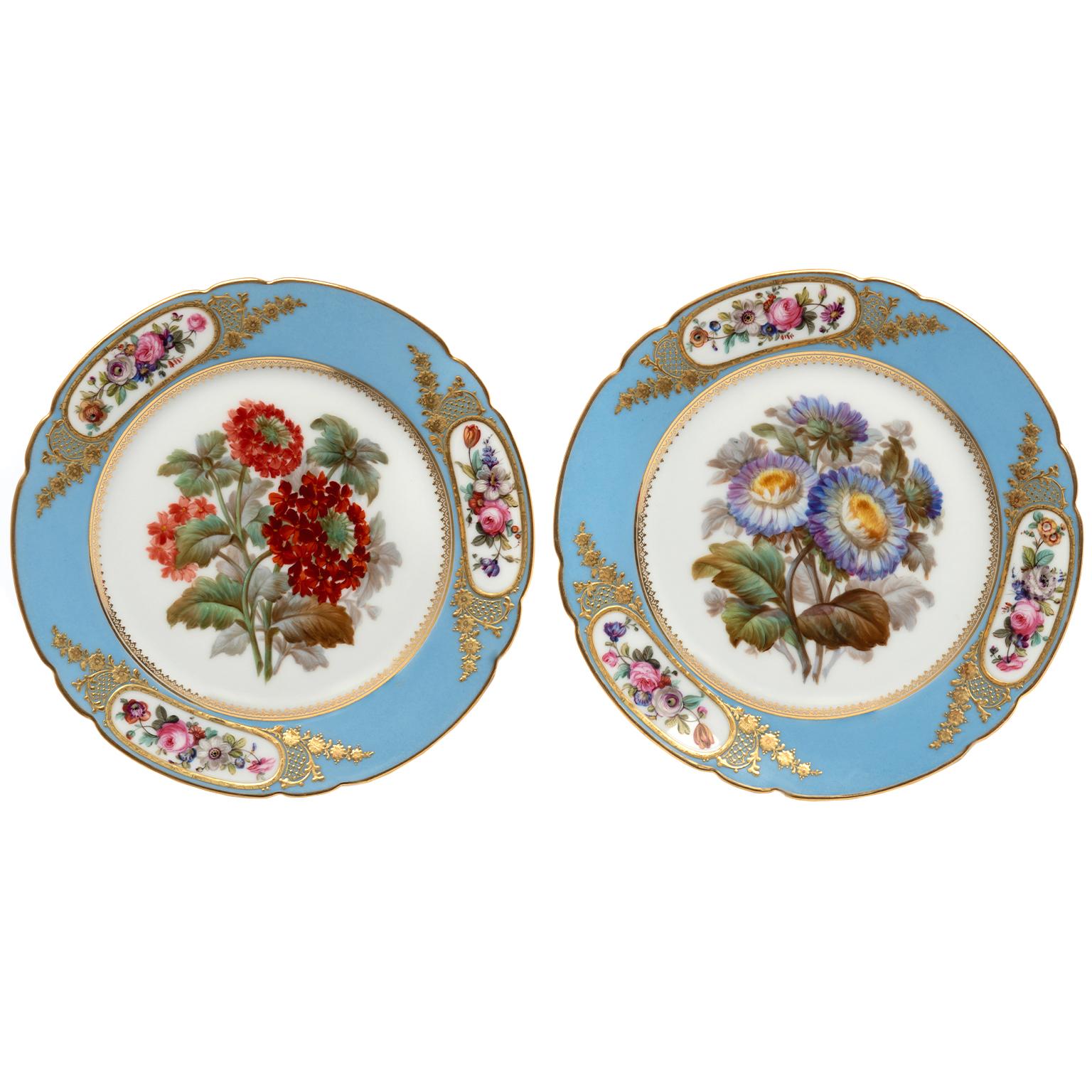 Mid-19th Century Antique Dessert Set by Françiois Rousseau Paris c1840s For Sale