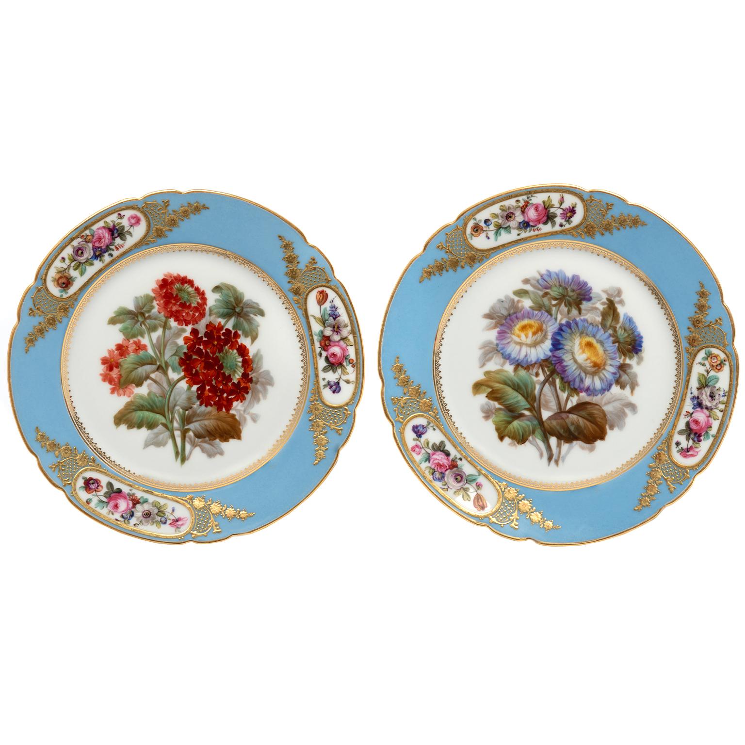 Juego de postre antiguo de Françiois Rousseau París c1840s Porcelana en venta