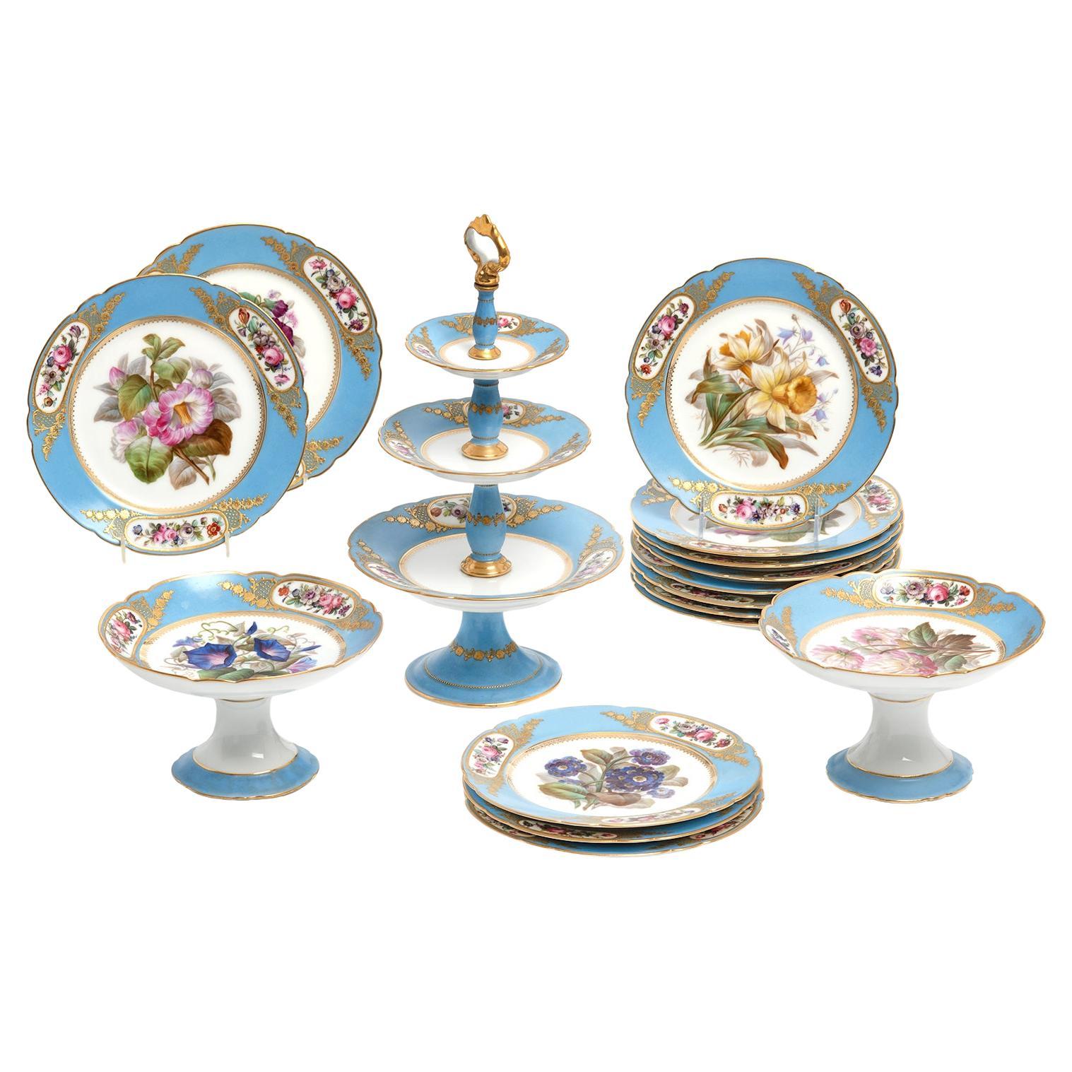 Juego de postre antiguo de Françiois Rousseau París c1840s en venta