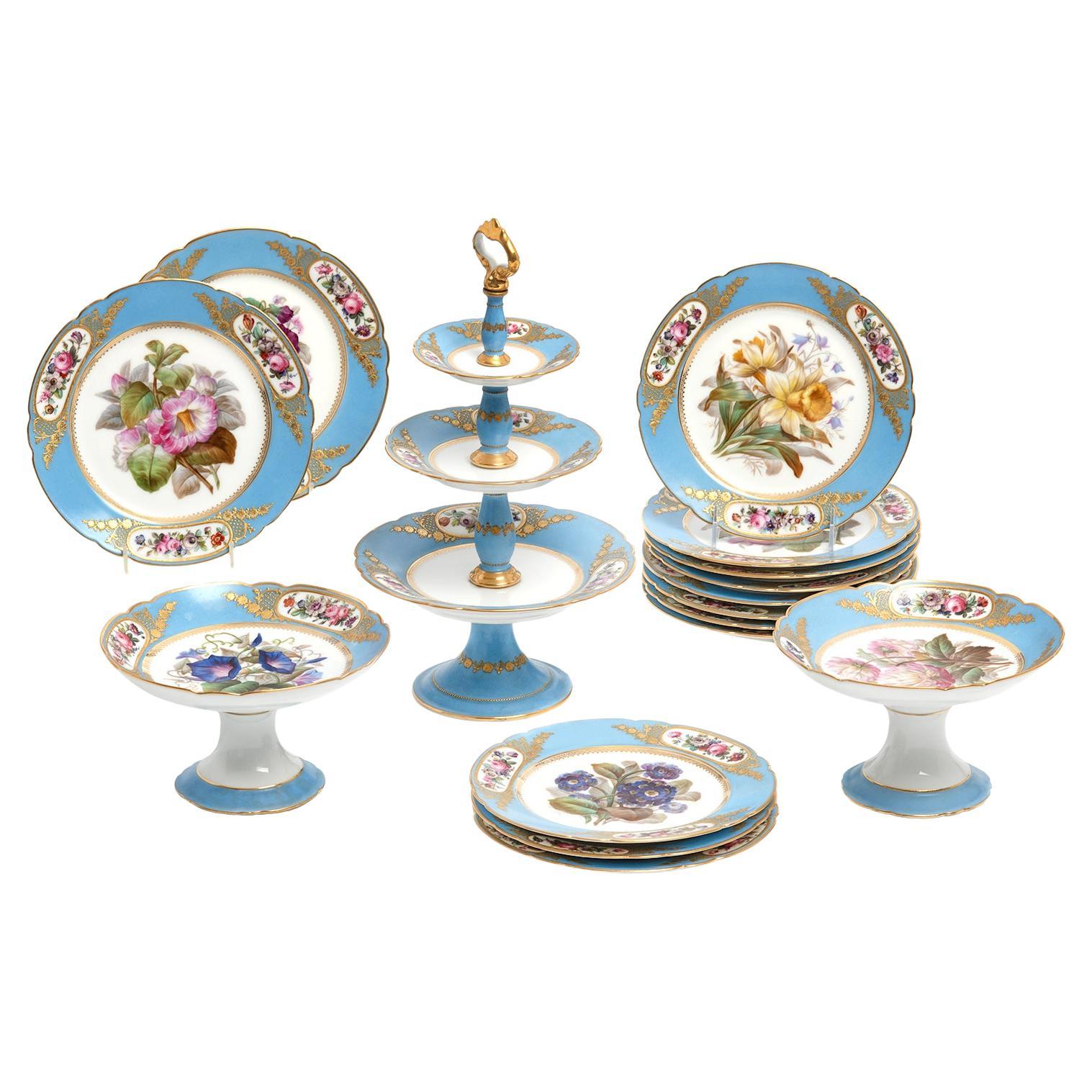 Antique Dessert Set by Françiois Rousseau Paris c1840s For Sale