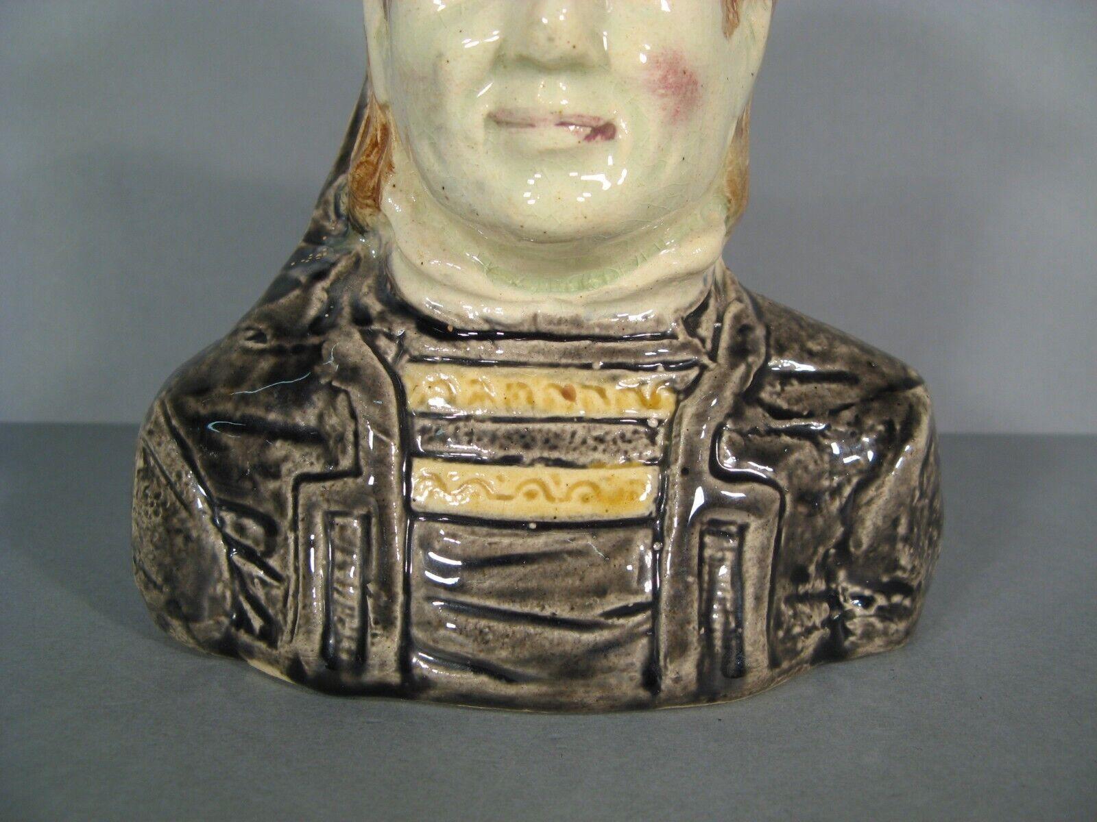 Antique Desvres Faïence Piggy Bank Bust of Breton by Francis Masse - 1Y171 2