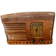 Used Detrola Rare Fancy Wood Restored Bluetooth Tube Radio