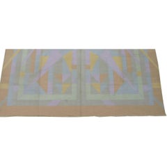 Antique Dhurie Light Design Rug - 11'8'' X 8'9''