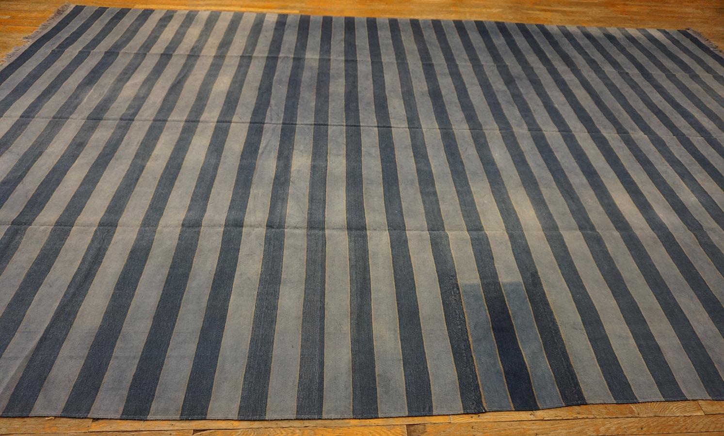 Indischer Dhurrie-Teppich aus Baumwolle des frühen 20. Jahrhunderts ( 9'10'' x 14'10