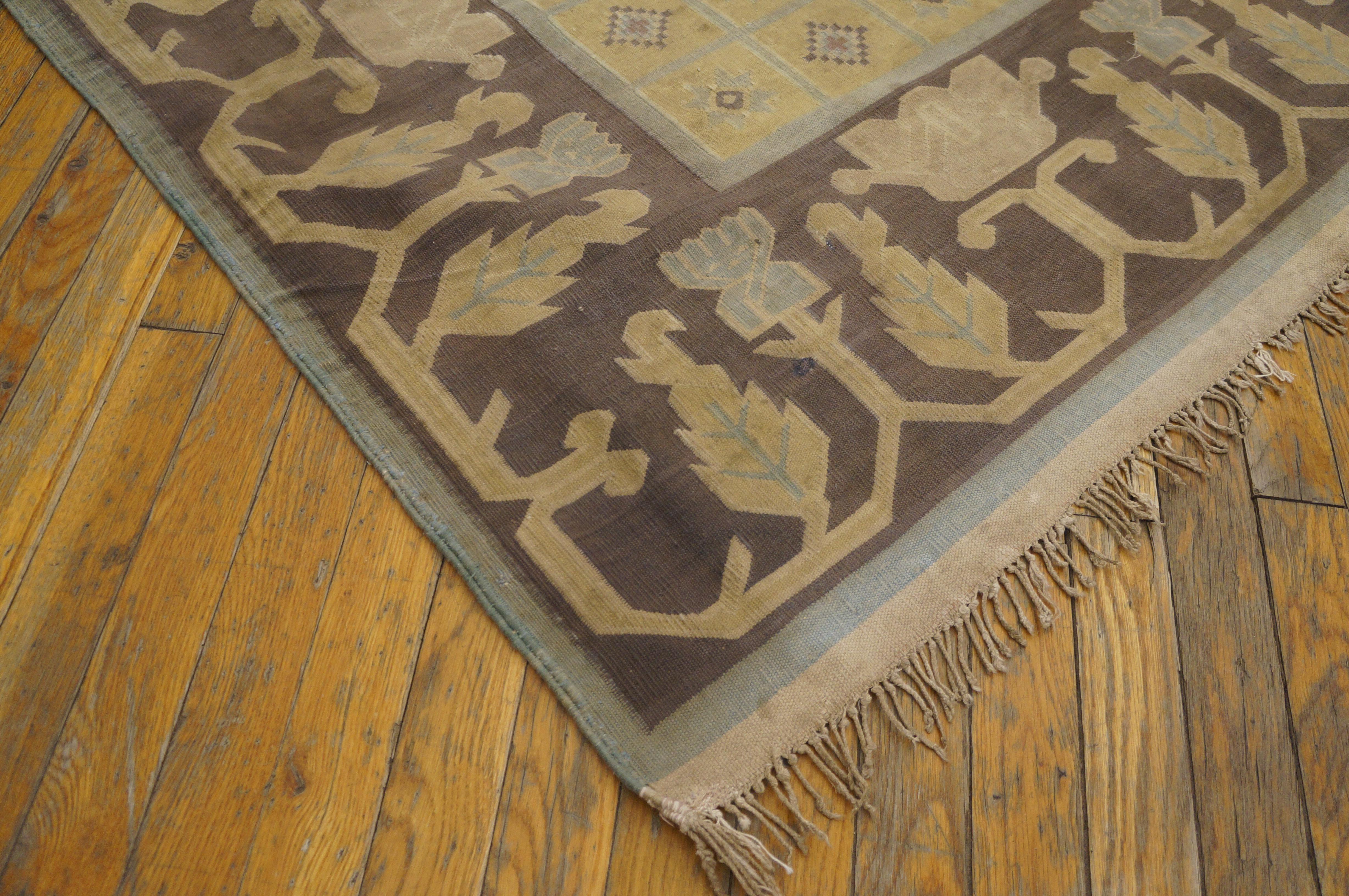 Early 20th Century Antique Dhurrie Indian Rug 4' 8