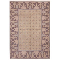 Tapis indien Dhurrie ancien 4' 8"" x 6' 10""