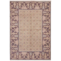 Tapis indien Dhurrie ancien 4' 8"" x 6' 10"" 