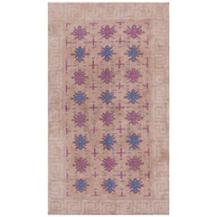 Indischer Dhurrie-Teppich aus Baumwolle des frühen 20. Jahrhunderts ( 3'8" x 6'3" - 112 x 191")