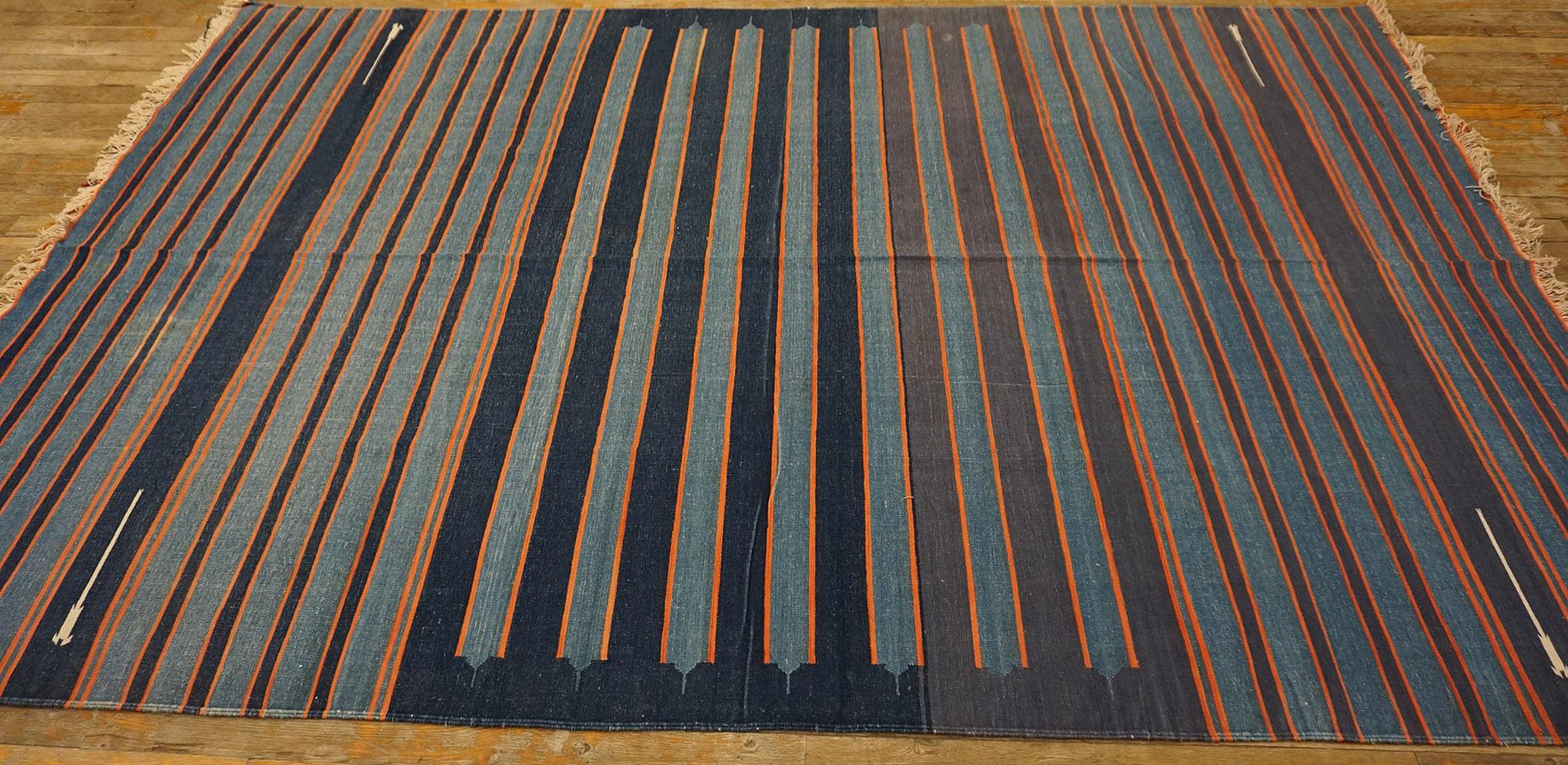 Mid-20th Century 1930s Indian Cotton Dhurrie Carpet ( 5'3
