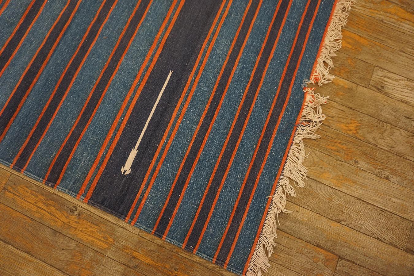 1930s Indian Cotton Dhurrie Carpet ( 5'3