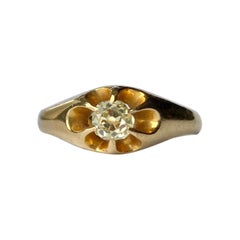 Antiker Ring aus 14 Karat Gold mit Diamanten