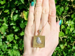 Diamond and 18ct Yellow Gold Bird Pendant - Antique circa 1920s