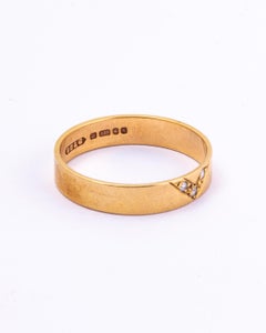 Antique Diamond and 9 Carat Gold Band