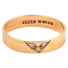 Antique Diamond and 9 Carat Gold Band
