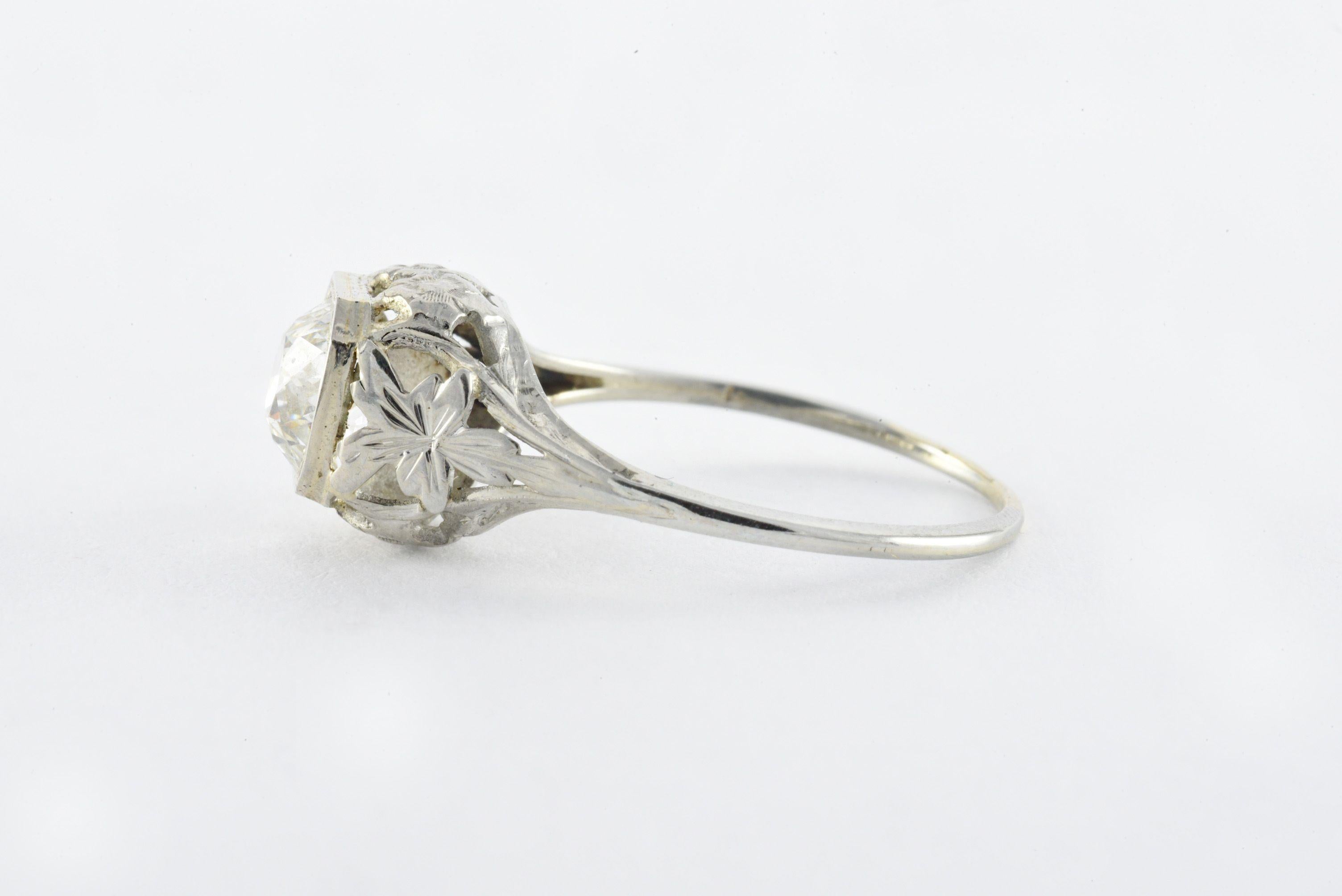 Antiker filigraner Diamant- und Filigranring (Art déco) im Angebot