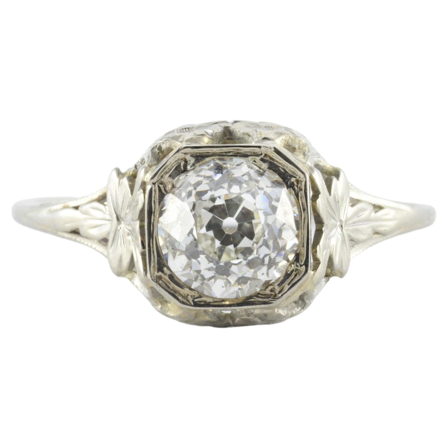Antique Diamond and Filigree Ring For Sale