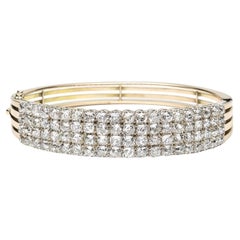 Antique Diamond and Gold Bangle 12.00 Carats, Circa 1890