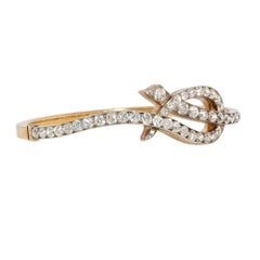 Antiker Armreif mit Diamanten und Goldranke