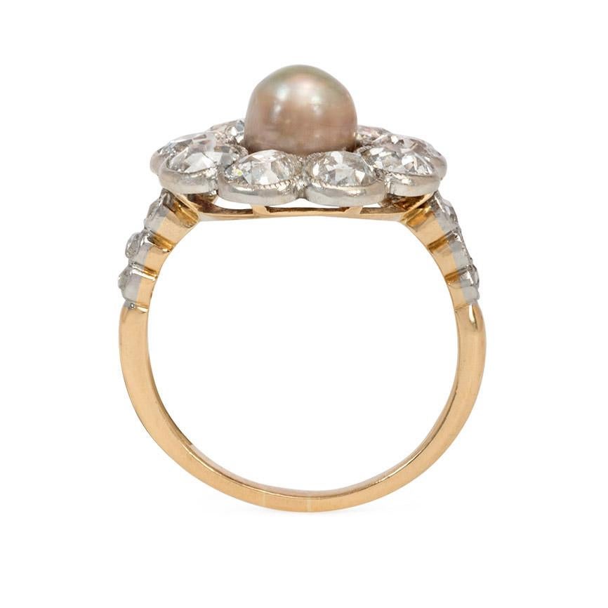 antique pearl cluster ring