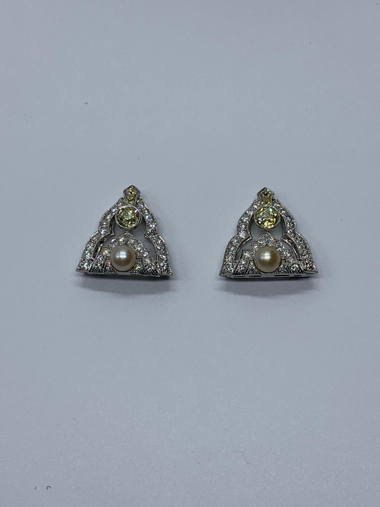 Antique Diamond and Natural Pearl Lapel Pins at 1stDibs