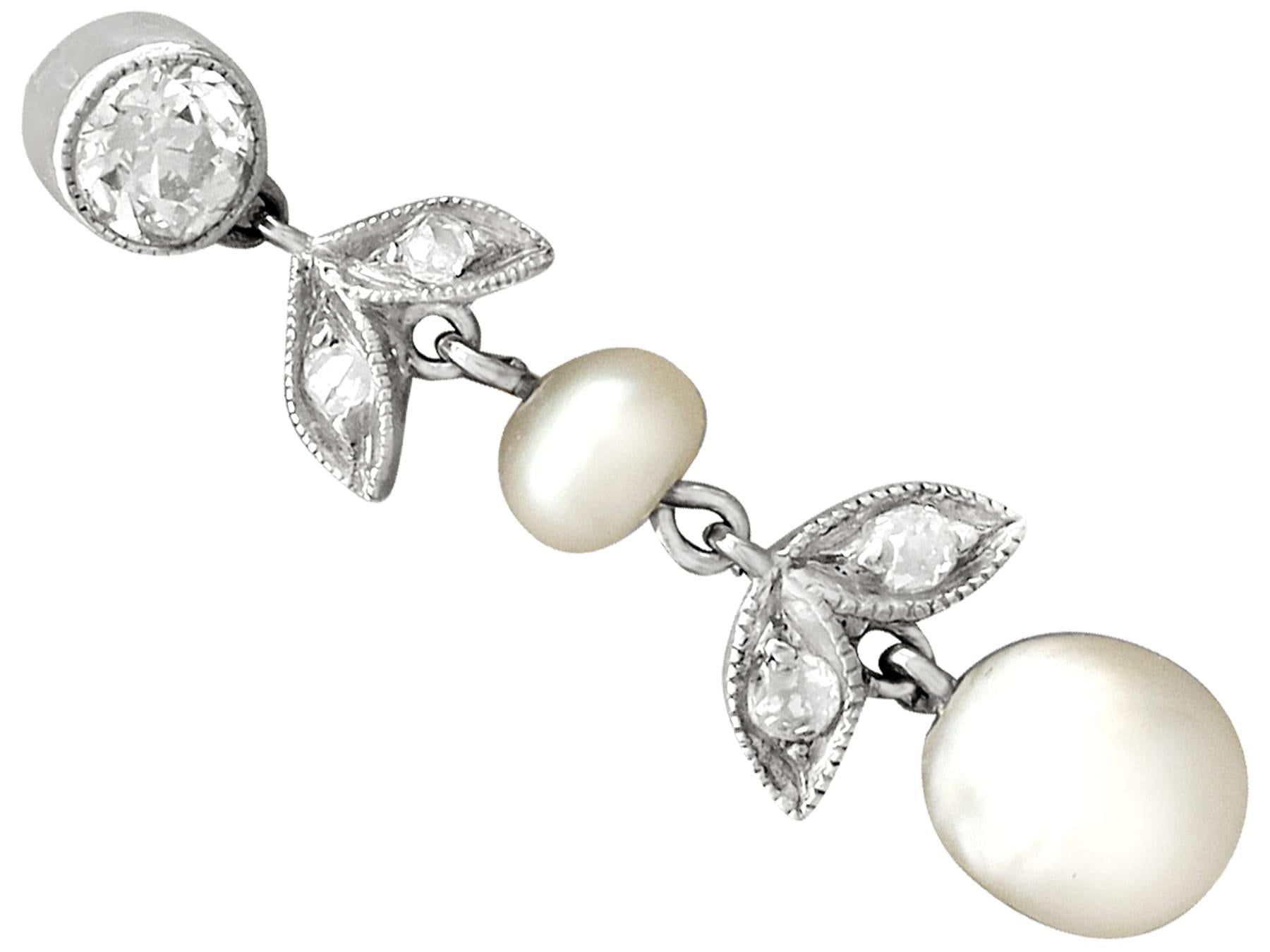 antique diamond pearl earrings