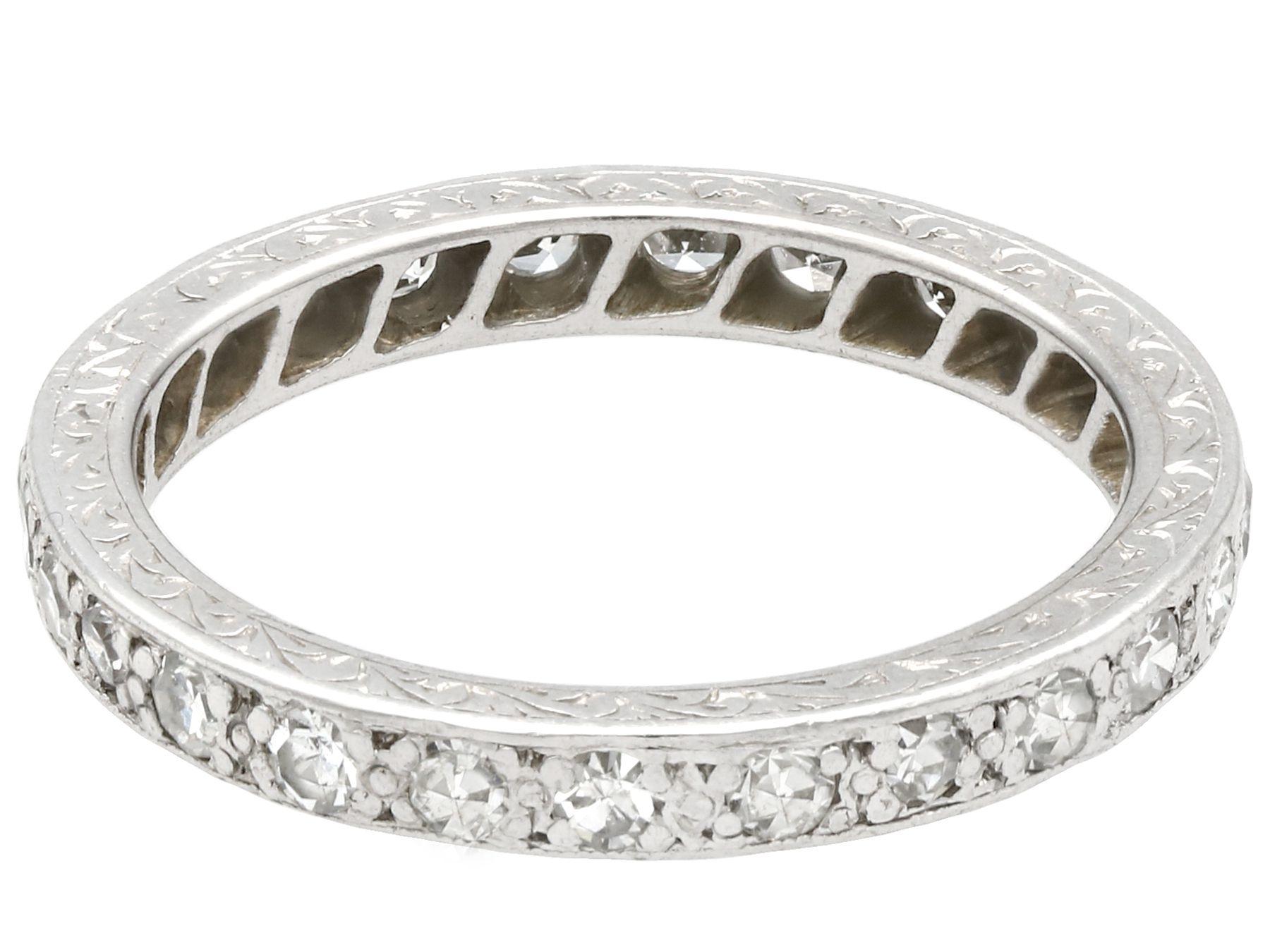 Antique Diamond and Palladium Full Eternity Ring In Excellent Condition In Jesmond, Newcastle Upon Tyne