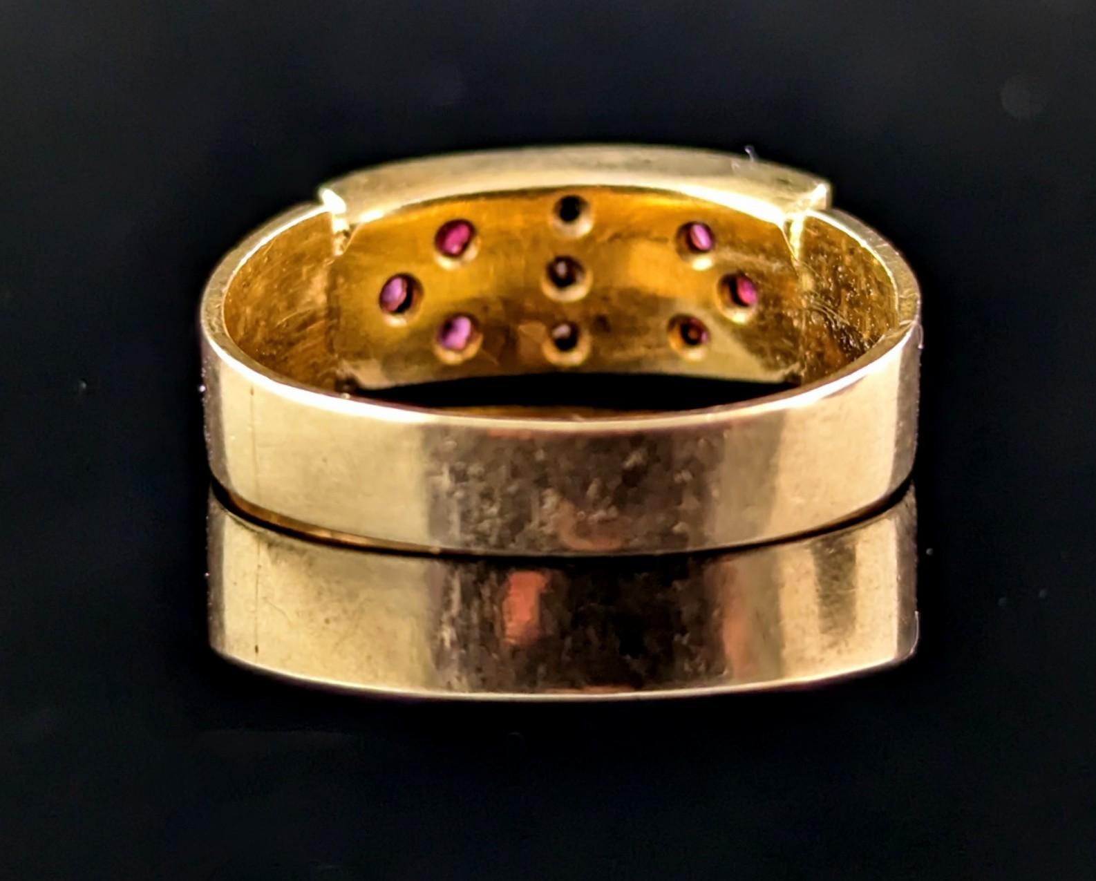 Bague Shamrock ancienne en or 18 carats avec diamants et pâte, style victorien  Bon état - En vente à NEWARK, GB