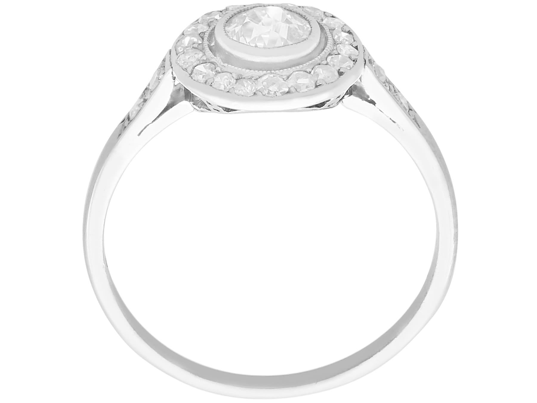 Women's or Men's Antique Diamond and Platinum Cluster Ring, Circa 1925