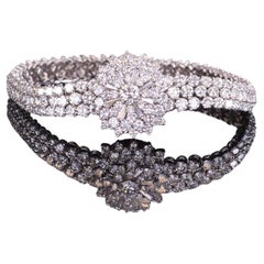 Antique Diamond and Platinum Ladies Omega Wrist Watch/Bracelet (Estate)