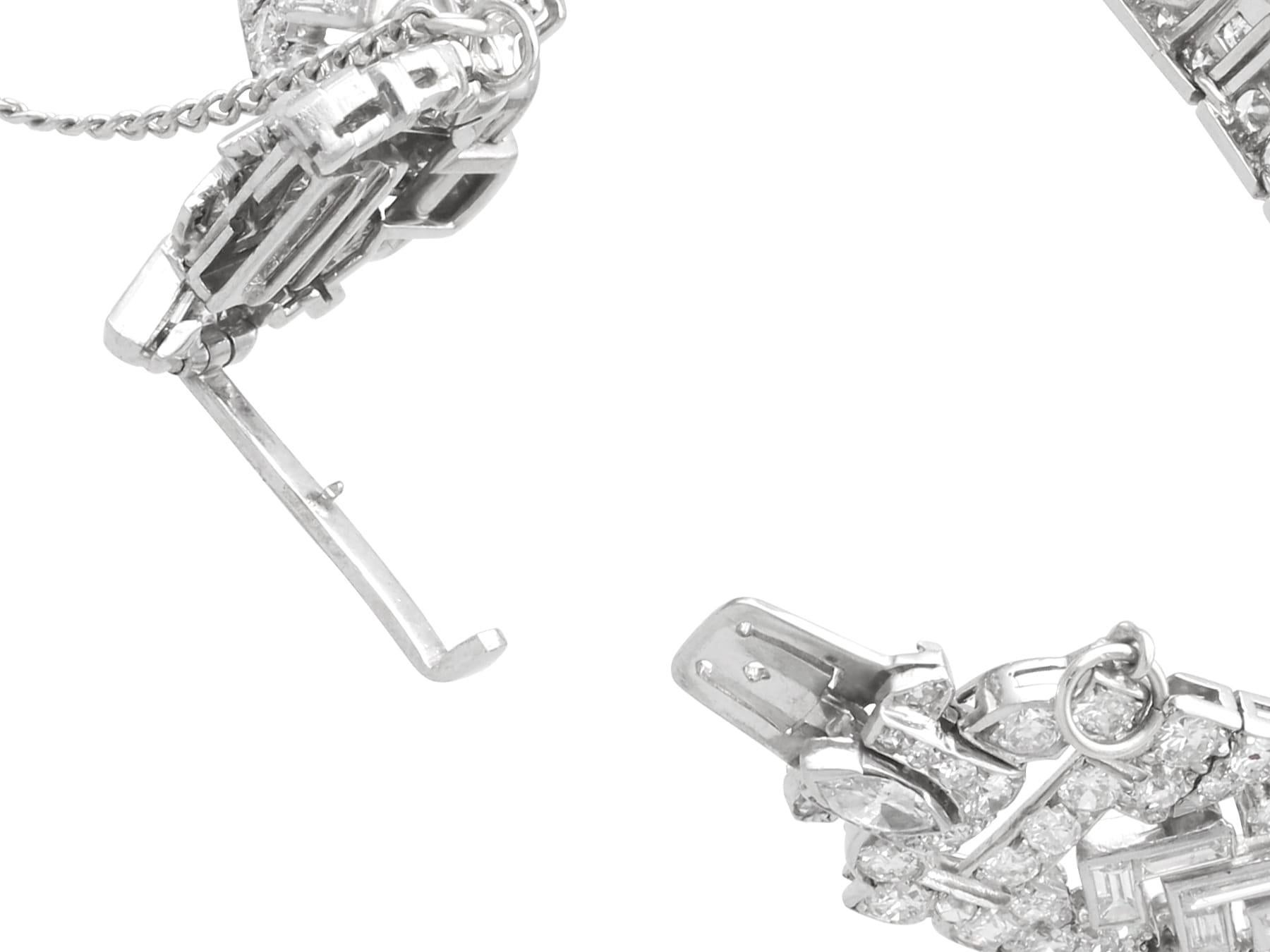 Antique Diamond and Platinum Statement Bracelet For Sale 4
