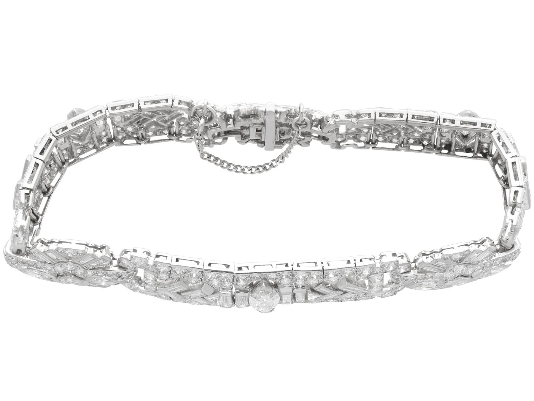 Antique Diamond and Platinum Statement Bracelet In Excellent Condition For Sale In Jesmond, Newcastle Upon Tyne