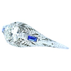 Antique Diamond and Sapphire and 20K Ring, circa 1920