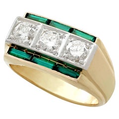 Antique Diamond and Tourmaline Yellow Gold Cocktail Ring, Circa 1925 Antique Diamond and Tourmaline Yellow Gold Cocktail Ring, Circa 1925