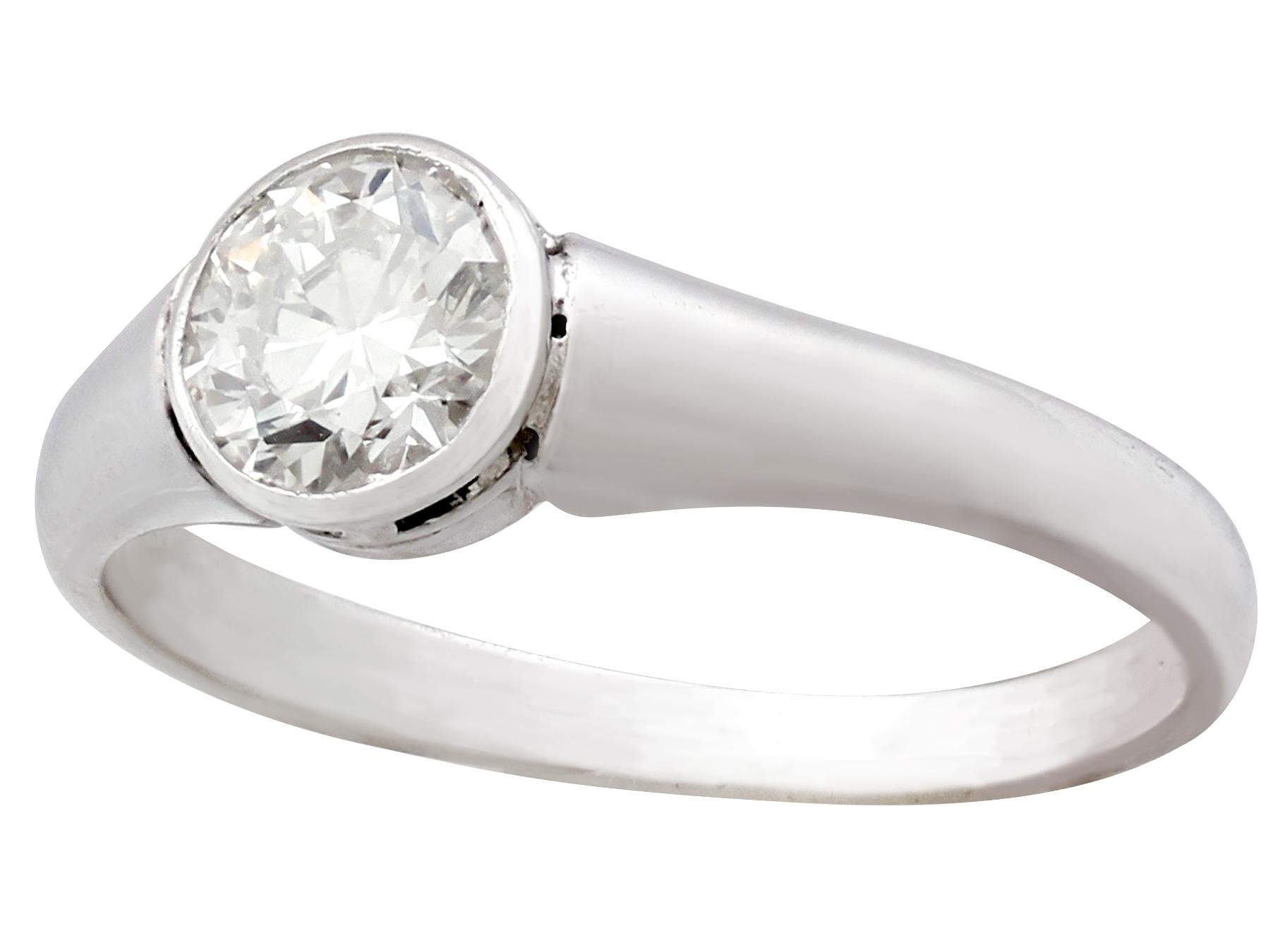 Women's Antique Diamond and White Gold Solitaire Ring, circa 1930