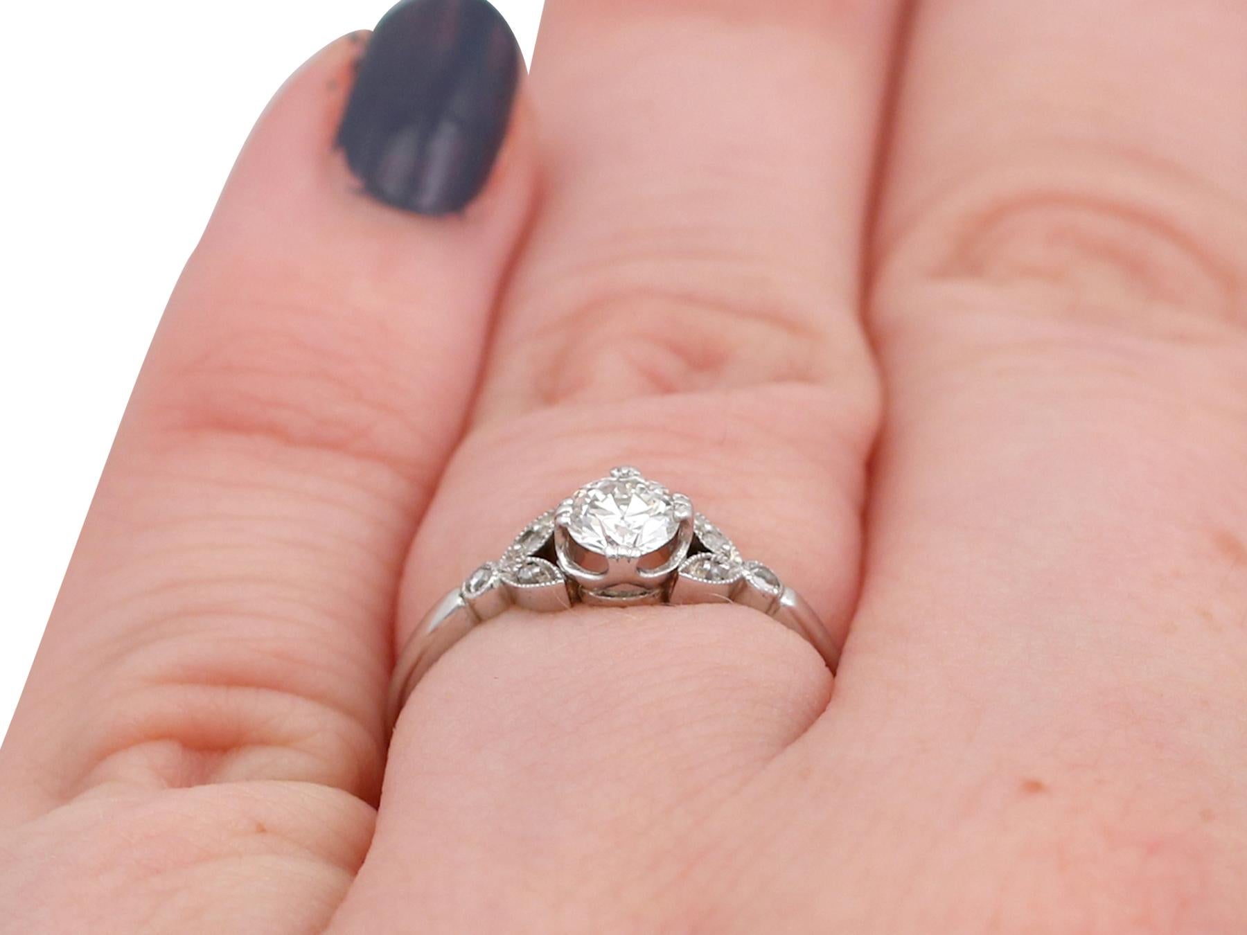 Antique Diamond and White Gold Solitaire Ring, circa 1930 3