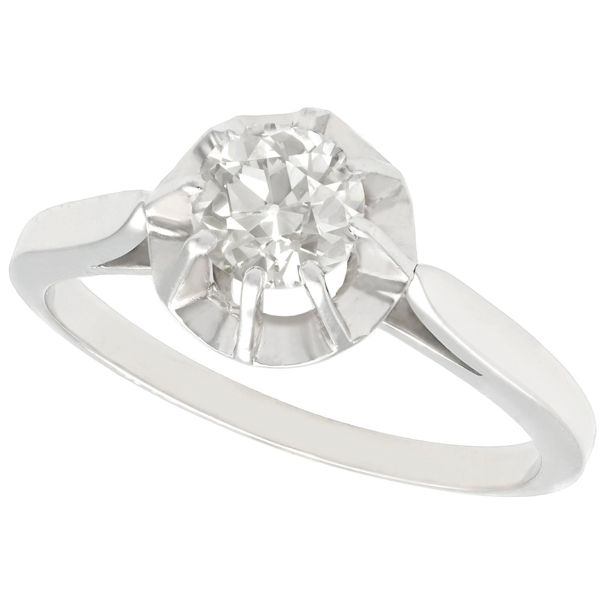 Antique Russian Diamond Solitaire Gold Mens Ring at 1stDibs antique