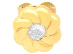 1920s Diamond and Yellow Gold Earrings