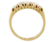 Antique Diamond and Yellow Gold Five-Stone Ring