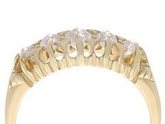Antique Diamond and 18K Yellow Gold Five Stone Ring