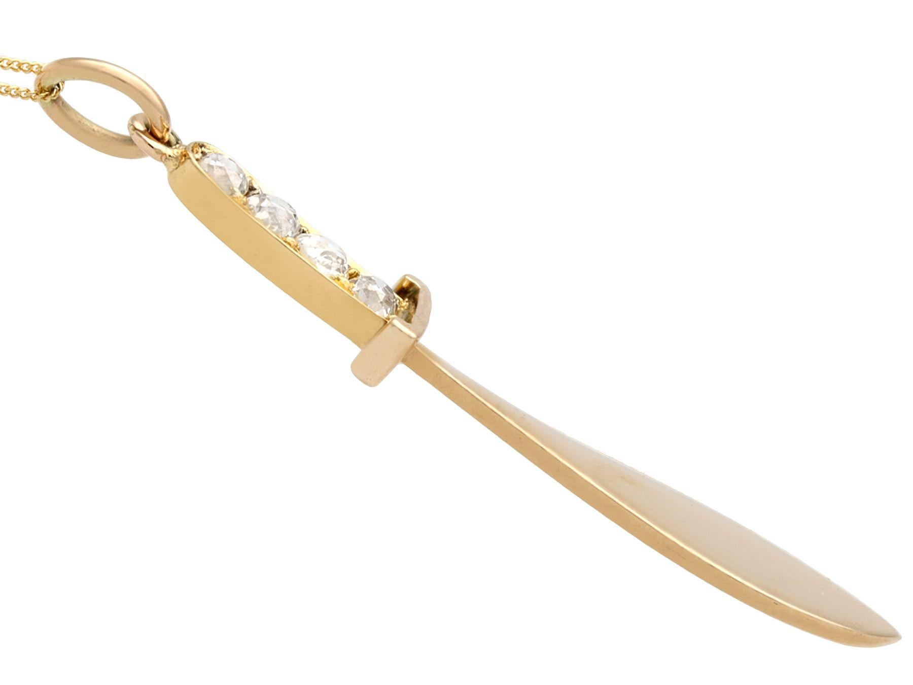 gold sword charm