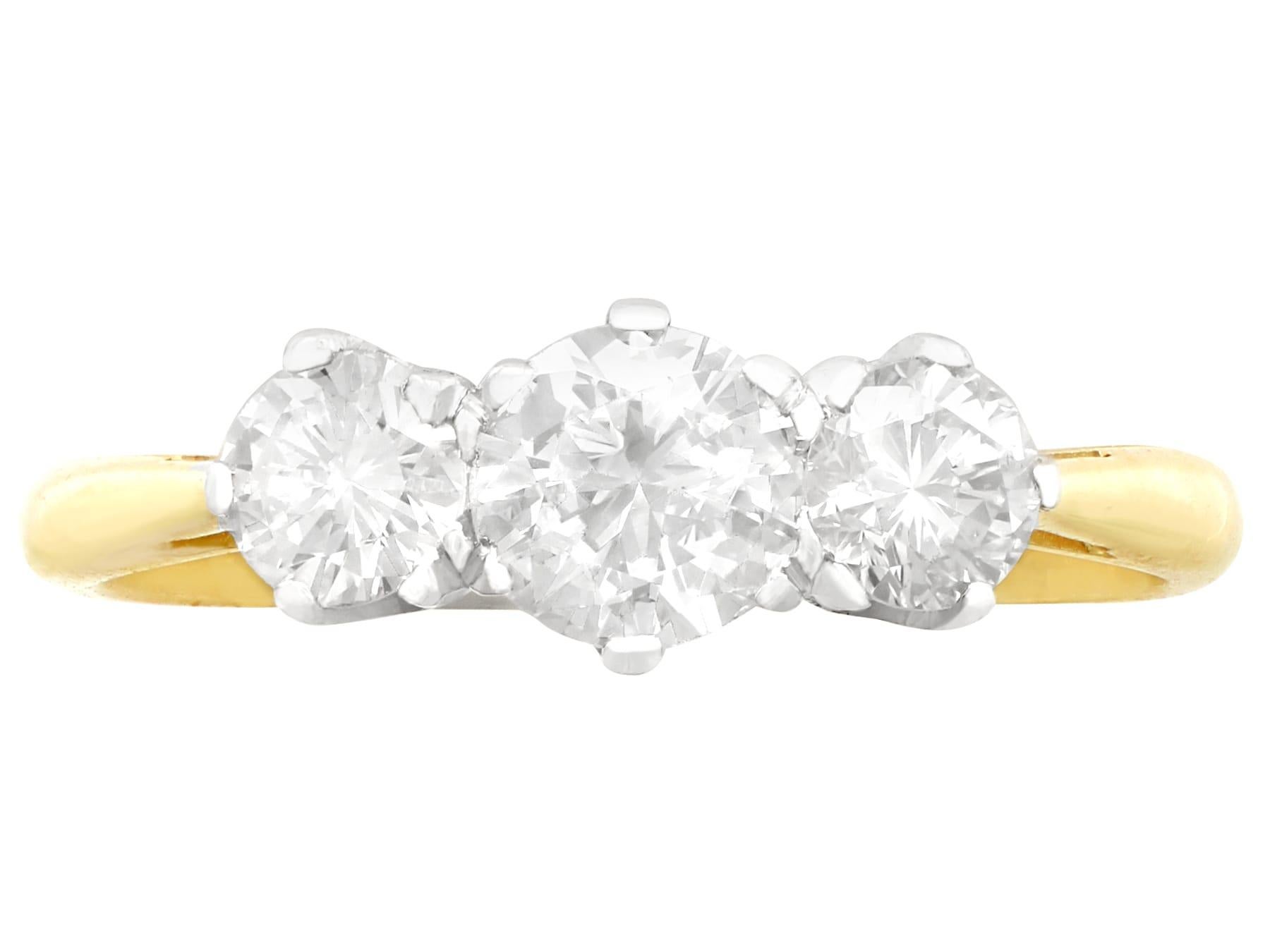 trilogy diamond ring yellow gold