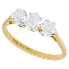 Antique Diamond and Yellow Gold Trilogy Engagement Ring