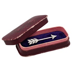 Antique Diamond Arrow Jabot Pin circa 1910