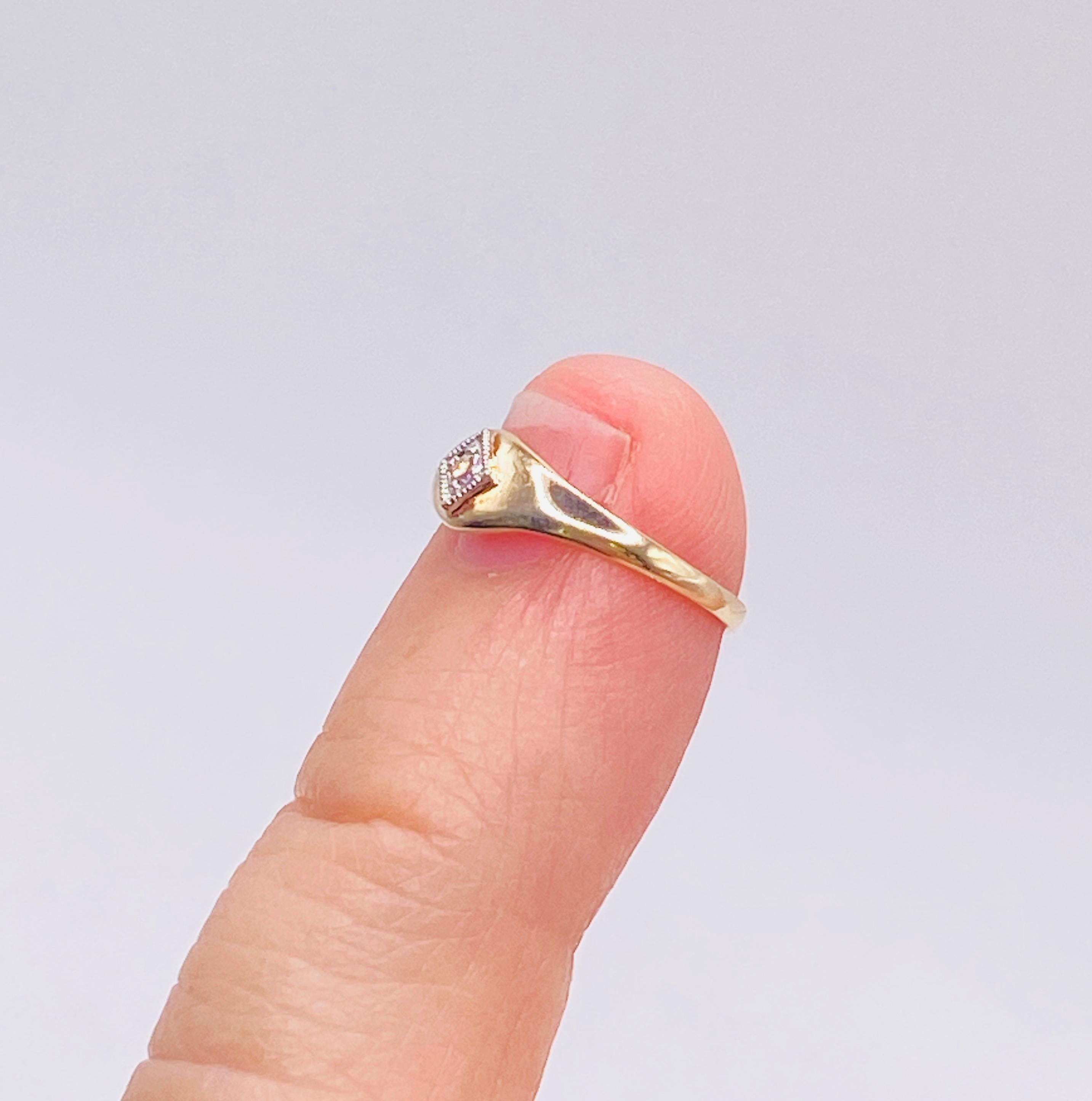 gold baby rings size 0