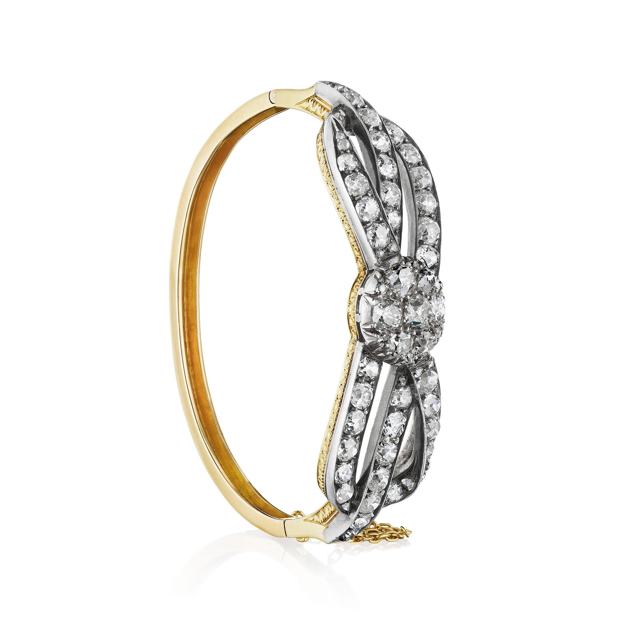 Antiker Diamant-Armreif (Alteuropäischer Brillantschliff) im Angebot