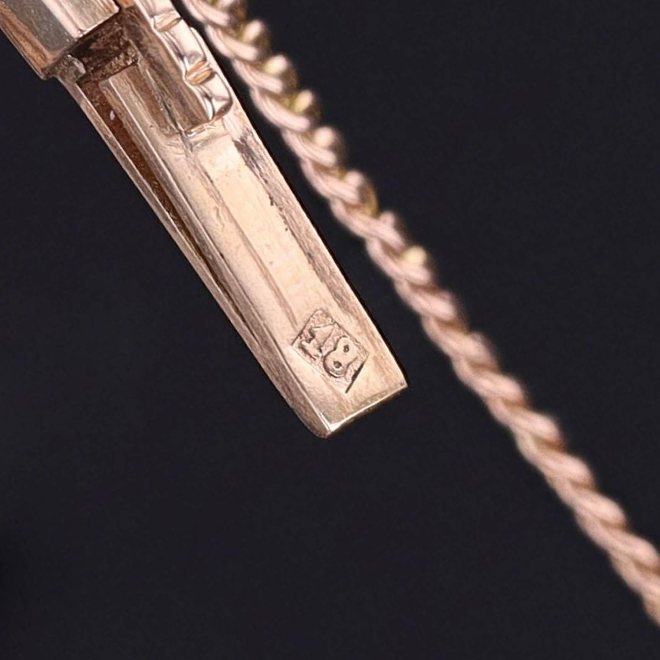 Bangle antico con uccello di diamanti in argento e oro 18 carati In condizioni buone in vendita a Lewisburg, PA