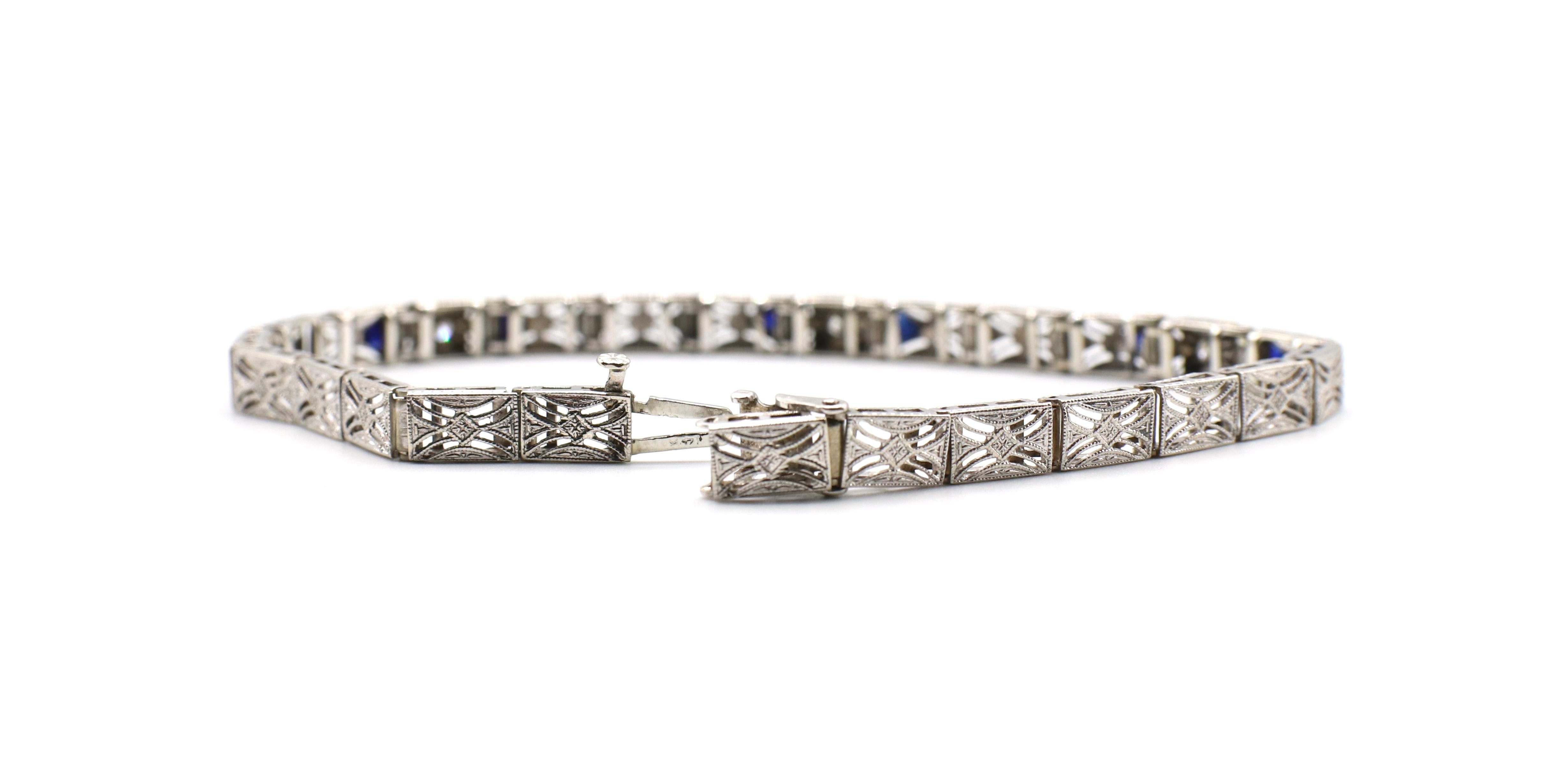 vintage white gold bracelet