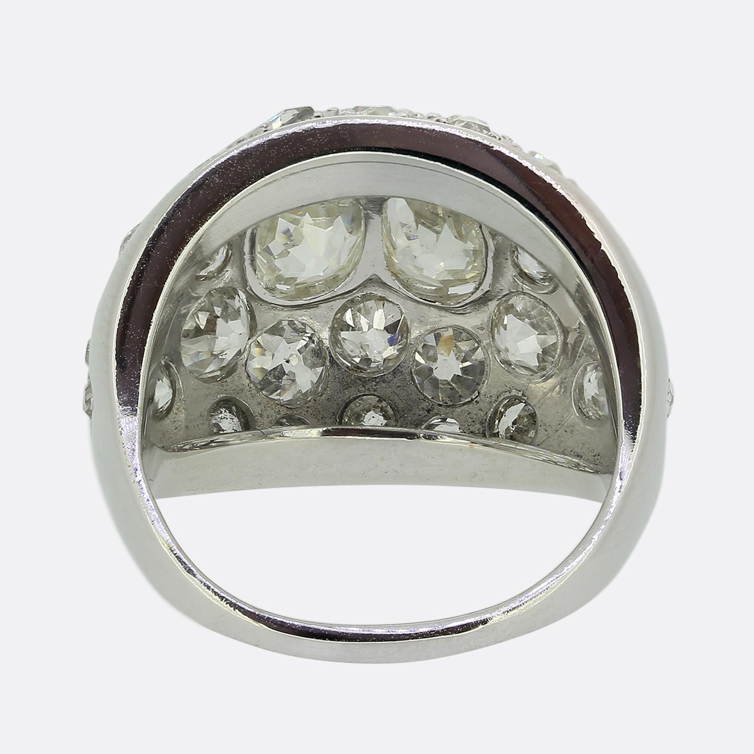 Bague ancienne à bombe de diamants Bon état - En vente à London, GB