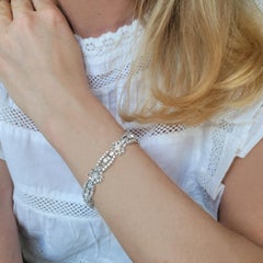Antique diamond bracelet in platinum.