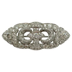 Antique Diamond Brooch in Platinum Approximately 5.25 Carats